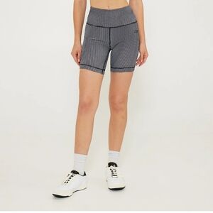 Stylish Black and White Checkered Bike Shorts